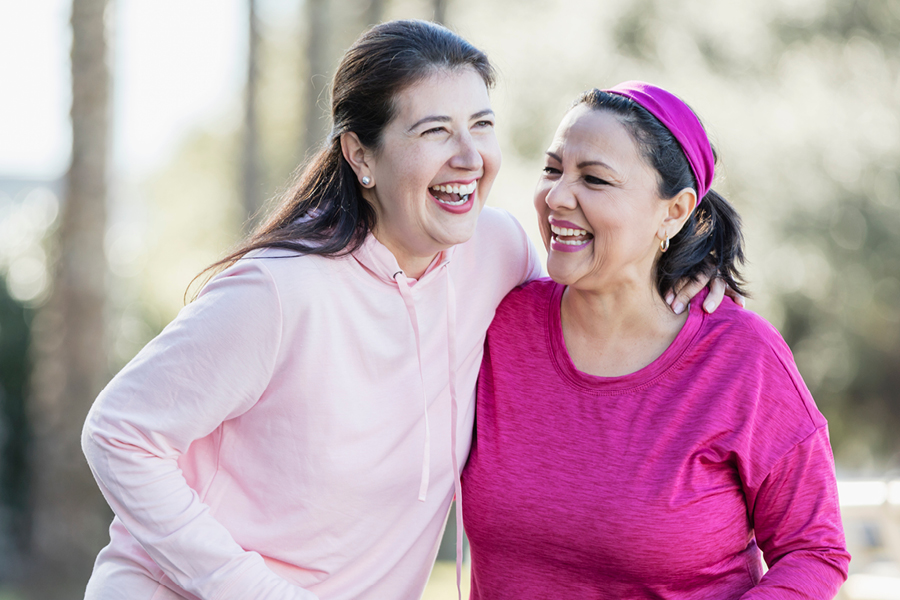 Women in Pink Laughing Women in Pink Laughing